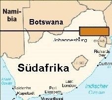 Karte von Südafrika